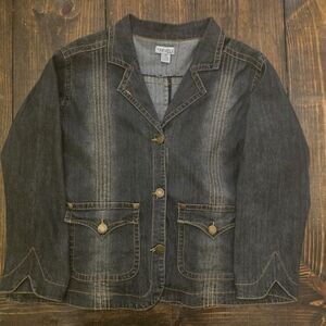 Vintage Denim Jacket with Button Details